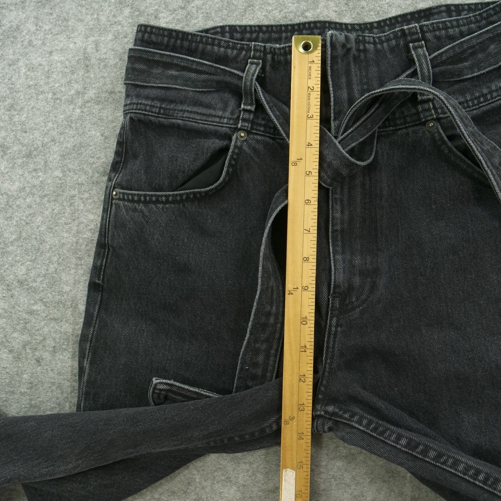 Reformation Jeans Womens 29 Black Belted High Waist Mom Jean Denim  90s - Picture 9 of 12